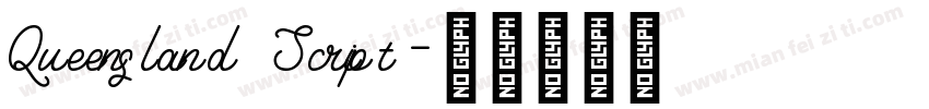 Queensland Script字体转换
